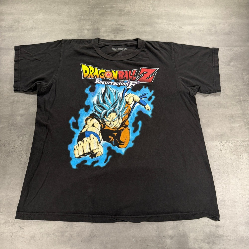 Dragon Ball Z T-Shirt Mens XL Resurrection F Goku Black Graphic Anime Japan